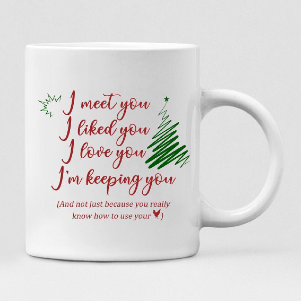 Xmas Couple - " I Meet You I Liked You I Love You I’m Keeping You " Personalized Mug - VUONG - CML-20200105-01