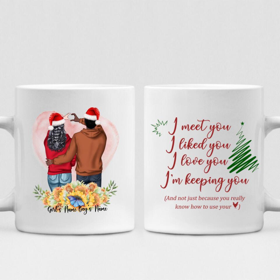 Christmas Couple - " I Meet You I Liked You I Love You I’m Keeping You " Personalized Mug - NGUYEN-CML-20220111-02