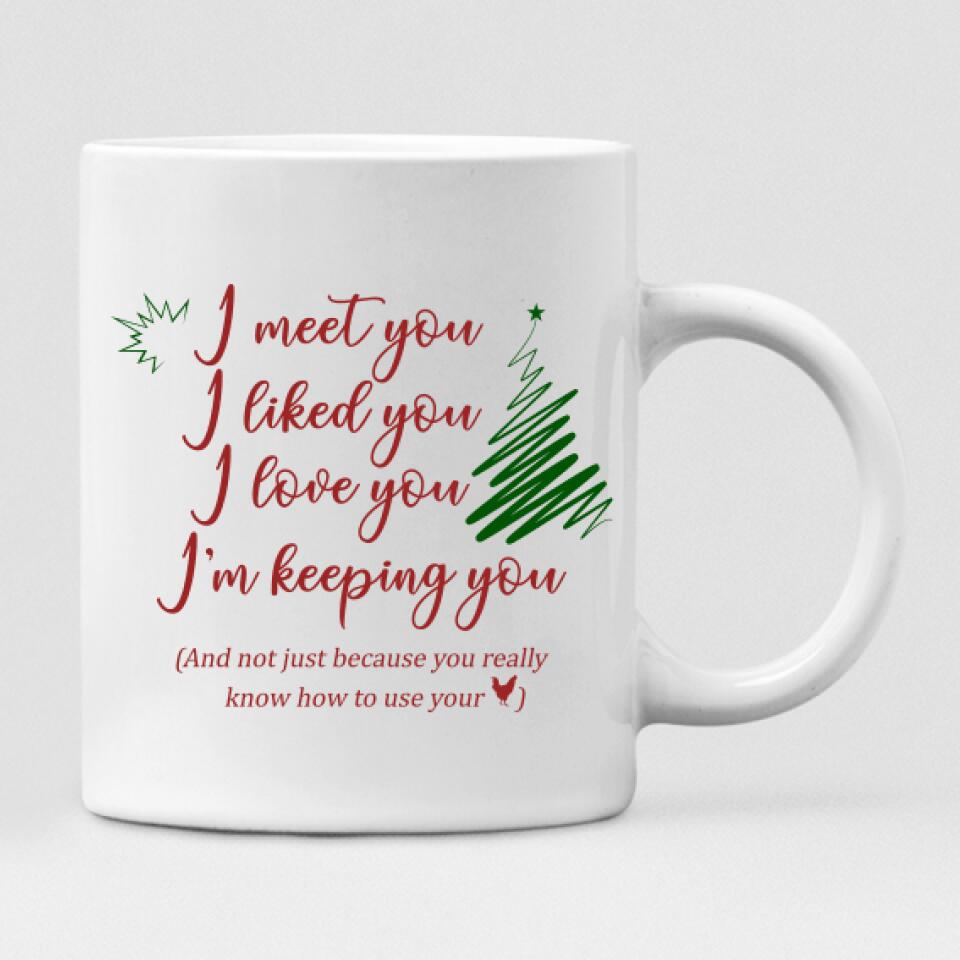 Christmas Couple - " I Meet You I Liked You I Love You I’m Keeping You " Personalized Mug - NGUYEN-CML-20220111-02