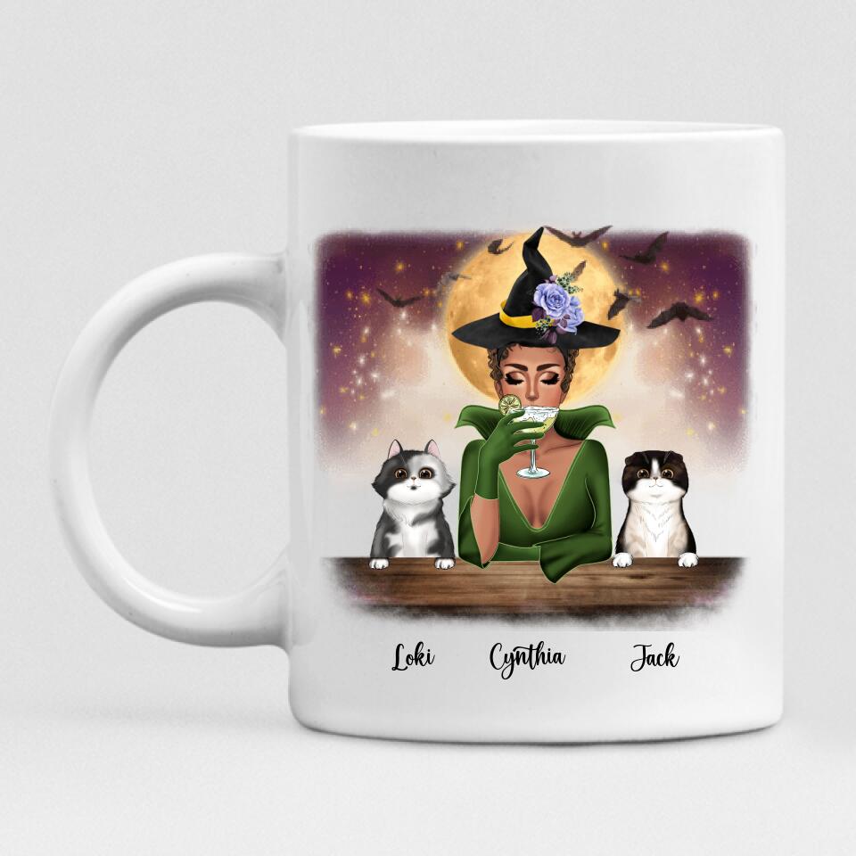 Halloween Girl With Cats - "I Just Want To Be A Stay At Home Cat Mom " Personalized Mug - CUONG-CML-20220110-01