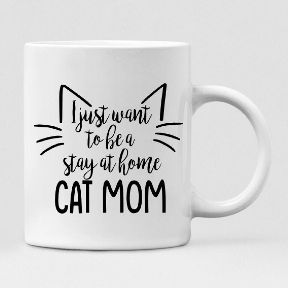 Halloween Girl With Cats - "I Just Want To Be A Stay At Home Cat Mom " Personalized Mug - CUONG-CML-20220110-01
