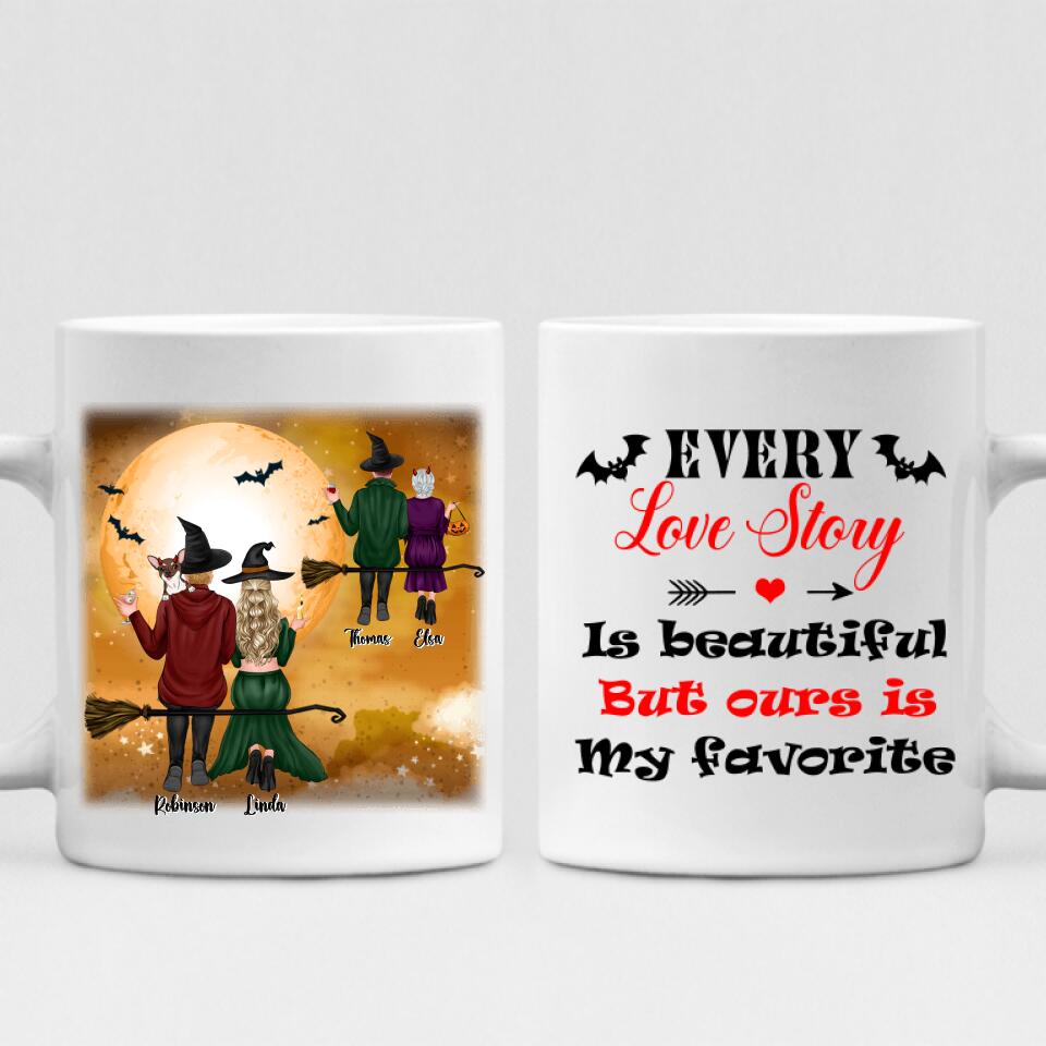 Halloween Couple - " Every Love Story Is Beautiful But Ours Is My Favorite " Personalized Mug - VIEN-CML-20220221-02