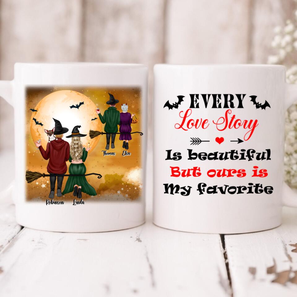 Halloween Couple - " Every Love Story Is Beautiful But Ours Is My Favorite " Personalized Mug - VIEN-CML-20220221-02