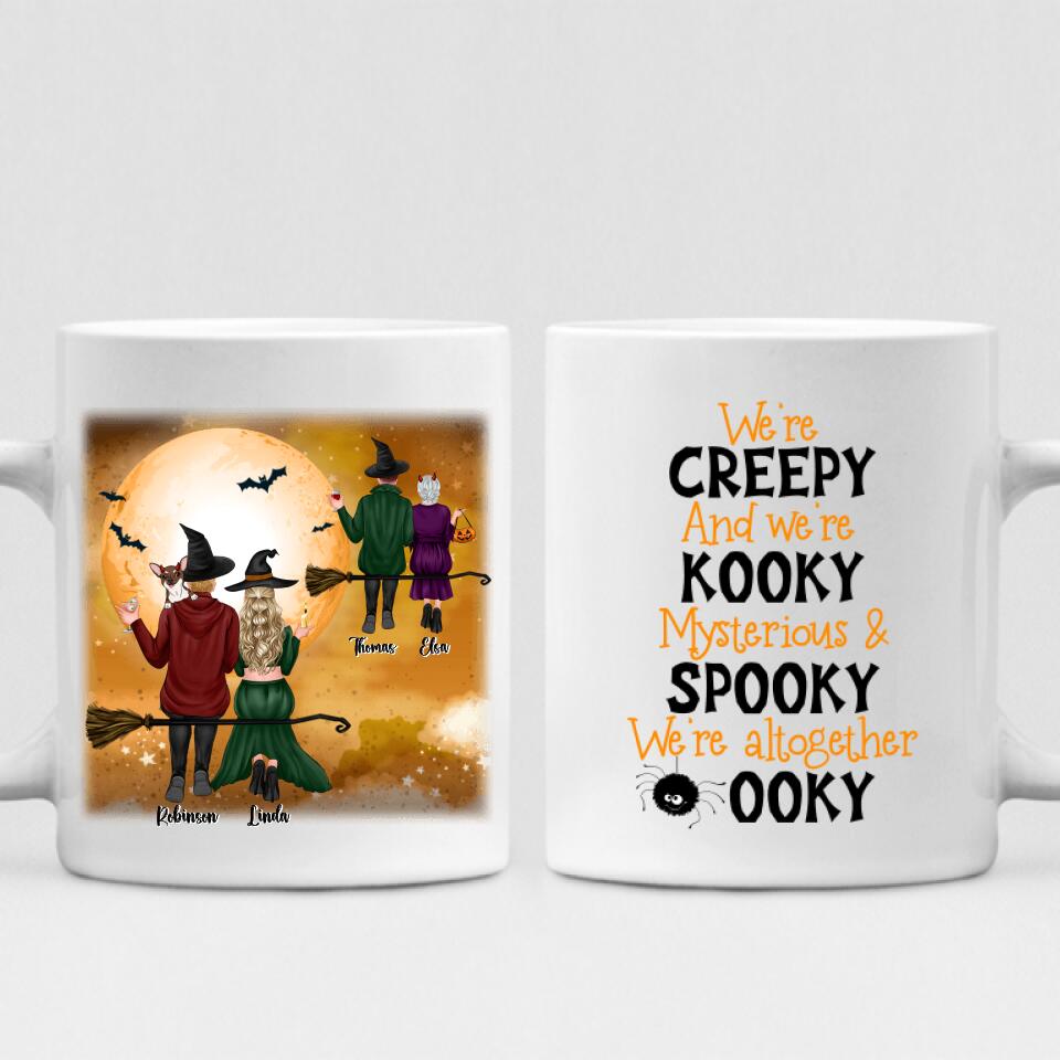 Halloween Couple - "We’re Creepy And We’re Kooky Mysterious & Spooky We’re Altogether" Personalized Mug - VIEN-CML-20220221-02