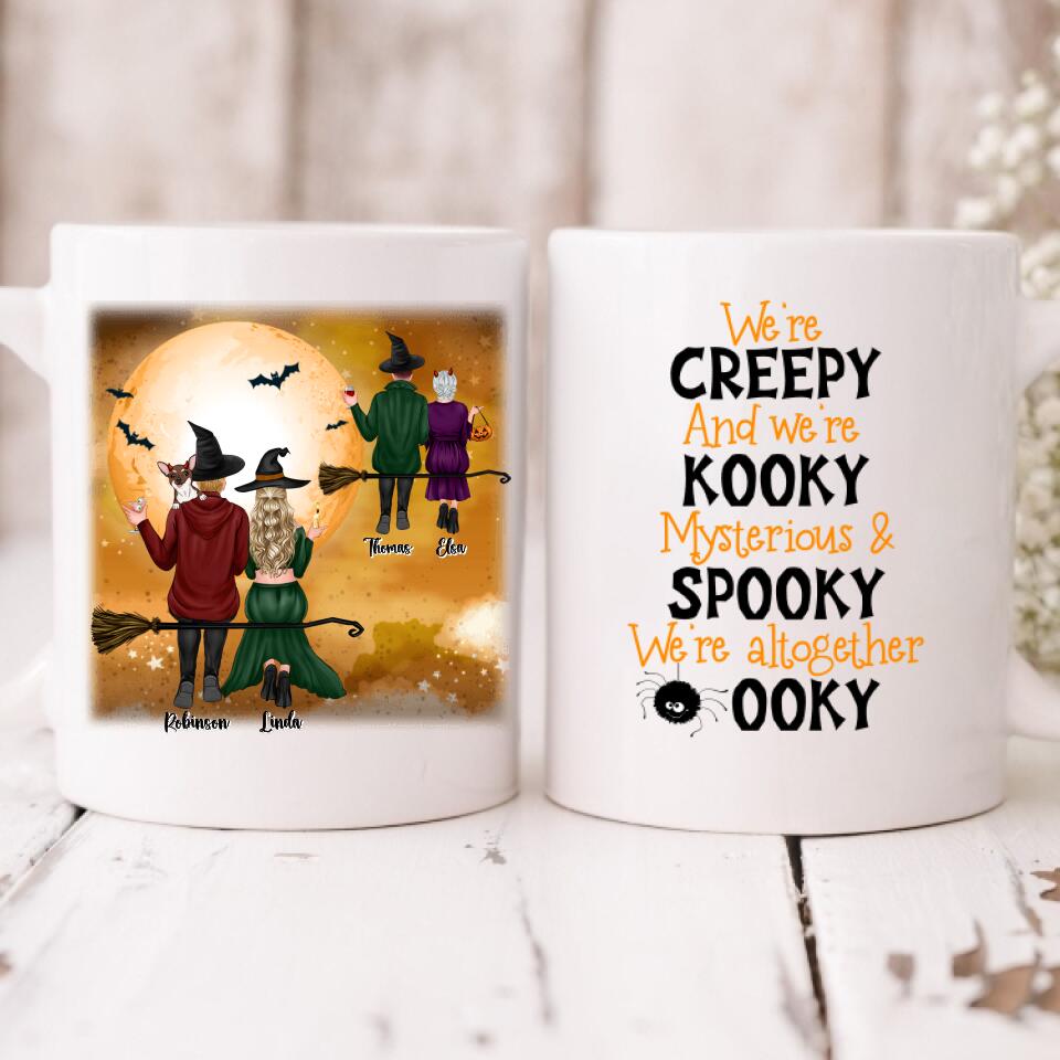 Halloween Couple - "We’re Creepy And We’re Kooky Mysterious & Spooky We’re Altogether" Personalized Mug - VIEN-CML-20220221-02