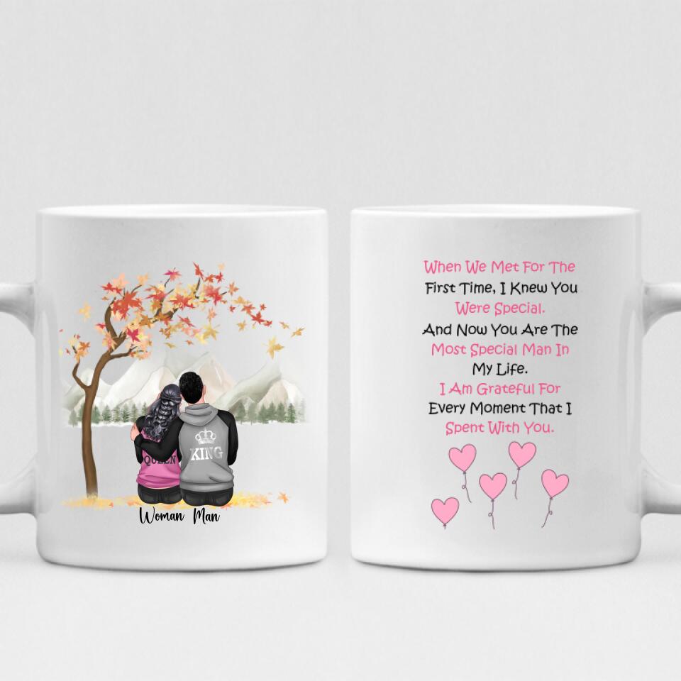 Autumn Couple -  "When We Met For The First Time, I Knew You Were Special. And Now You Are The Most Special Man In My Life. I Am Grateful For Every Moment That I Spent With You." Personalized Mug - NGUYEN-CML-20220115-01