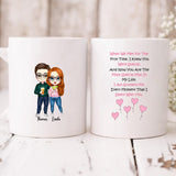 Couple Cute Chibi - "When We Met For The First Time, I Knew You Were Special. And Now You Are The Most Special Man In My Life. I Am Grateful For Every Moment That I Spent With You." Personalized Mug - VIEN-CML-20220223-01