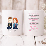 Cute Couple Chibi - "When We Met For The First Time, I Knew You Were Special. And Now You Are The Most Special Man In My Life. I Am Grateful For Every Moment That I Spent With You." Personalized Mug - VIEN-CML-20220225-02