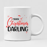 Christmas Couple With Dogs - "Merry Christmas Darling" Personalized Mug - VIEN-CML-20220110-01