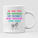 To My Wife I Loved You Then - " We May Have Our Differences But Nothing’s More Important Than Family " Personalized Mug - CUONG-CML-20220111-03