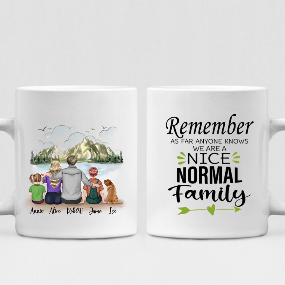 To My Wife I Loved You Then - " Remember As Far As Anyone Knows. We Are A Nice Normal Family " Personalized Mug - CUONG-CML-20220111-03