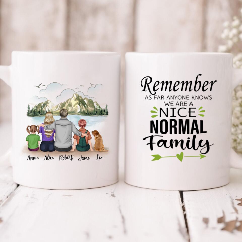To My Wife I Loved You Then - " Remember As Far As Anyone Knows. We Are A Nice Normal Family " Personalized Mug - CUONG-CML-20220111-03