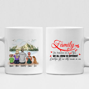 To My Wife I Loved You Then - " Family Like Branches On A Tree, We All Grow In Different Directions Yet Our Roots Remain As One " Personalized Mug - CUONG-CML-20220111-03