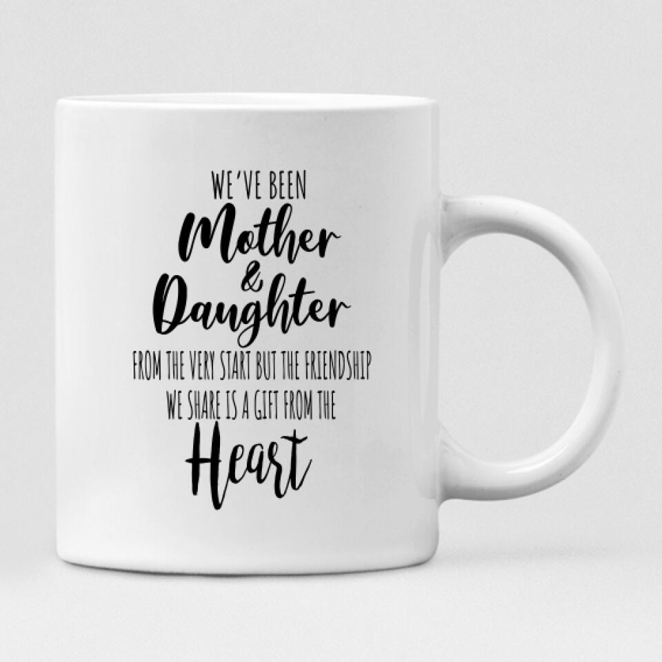 Mother’s Day - " We’ve Been Mother & Daughter’s From The Very Start But The Friendship We Share Is A Gift From The Heart " Personalized Mug - CUONG-CML-20220107-02