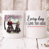 Couple Motorcycle - " Every Day I Love You More " Personalized Mug - VIEN-CML-20220106-03