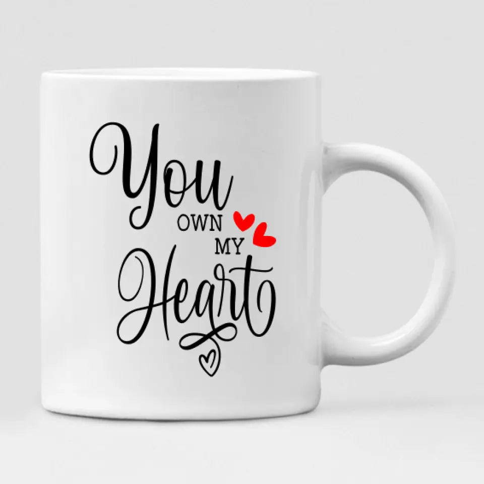 Cute Chibi Winter Couple - " You Own My Heart " Personalized Mug - NGUYEN-CML-20220112-03