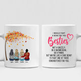 Best Friend Autumn - " I Would Fight A Bear For You Bestie... " - Personalized Mug  - PHUOC-CML-20220216-001