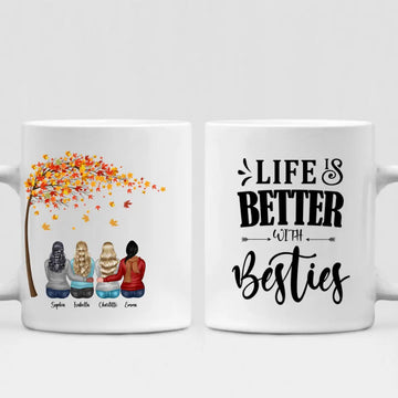 Best Friend Autumn - " Life Is Better With Besties " - Personalized Mug  - PHUOC-CML-20220216-001