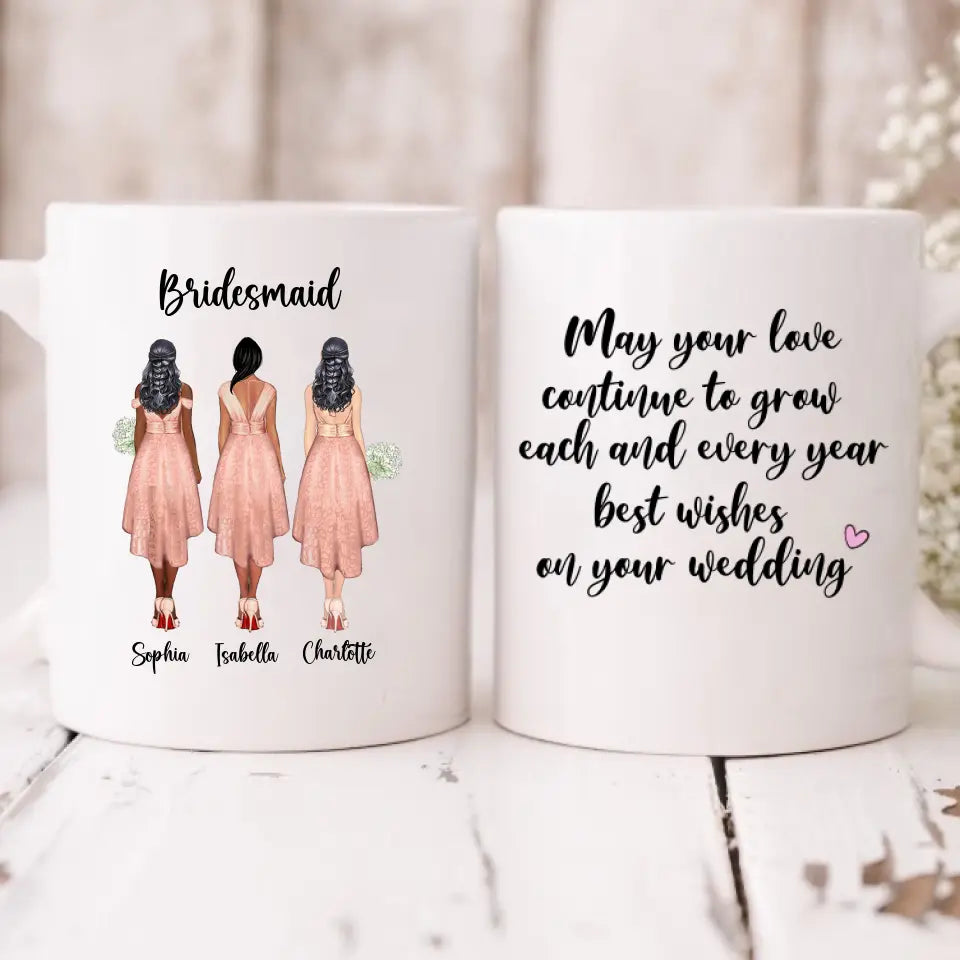 Wedding Bride - " May Your Love Continue To Grow Each And Every Year Best Wishes On Your Wedding " Personalized Mug - PHUOC-CML-20220214-001